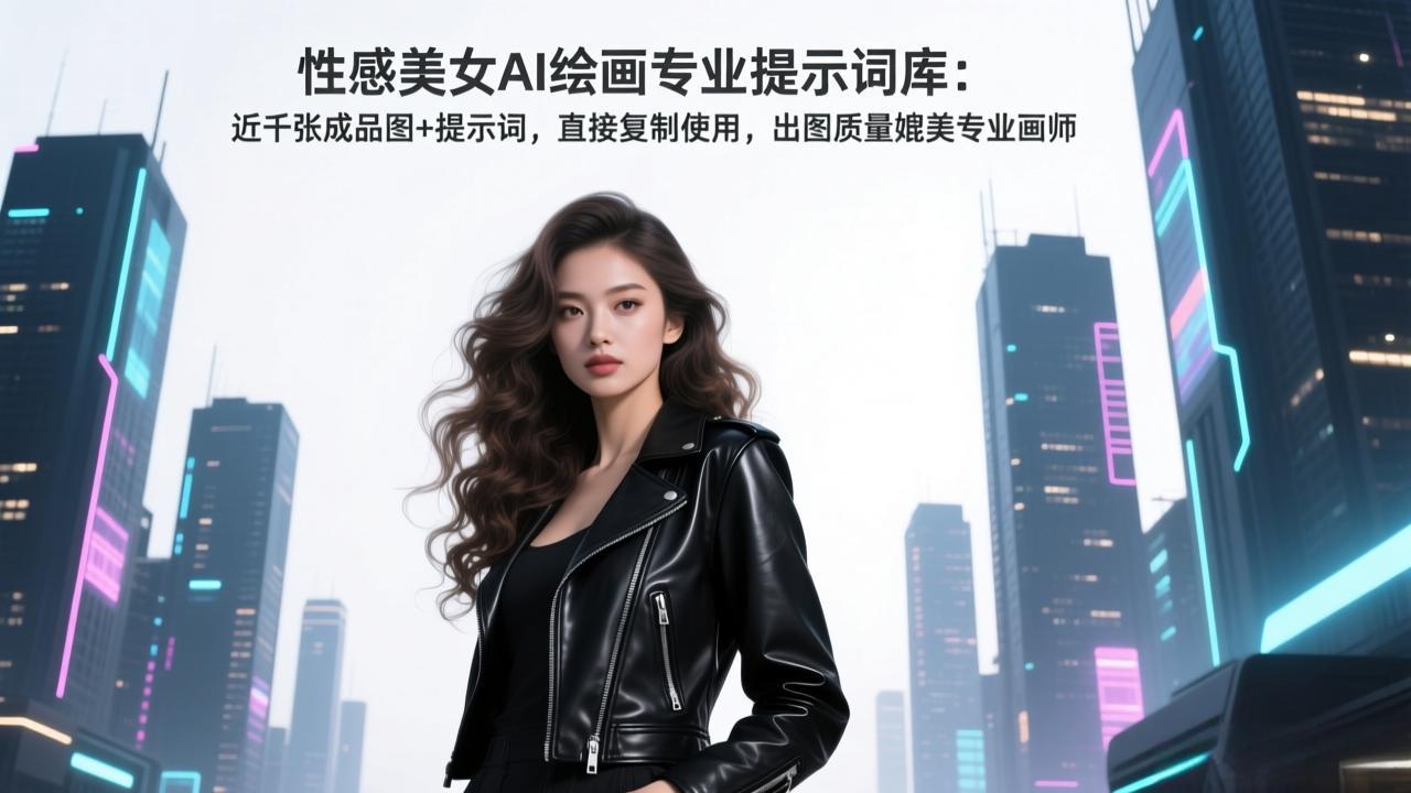 性感美女AI绘画专业提示词库：近千张成品图+提示词，直接复制使用，出图质量媲美专业画师-淘朋友