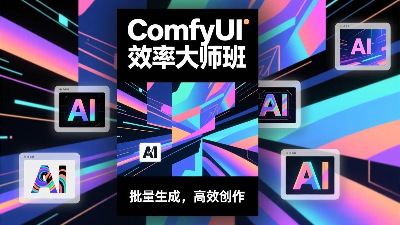 （17107期）ComfyUI效率大师班：工作流搭建，批量生成，将个人AI出图效率提升5-10倍，月接单收入1-3万-淘朋友