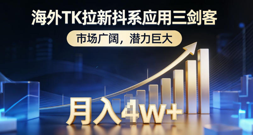 海外TK拉新抖系应用三剑客,市场广阔,潜力巨大,月入1w+ 海外TK拉新抖系应用三剑客,市场广阔,潜力巨大,月入1w+