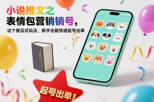 小说推文之表情包营销号，这个傻瓜式玩法，新手也能快速起号出单-淘朋友