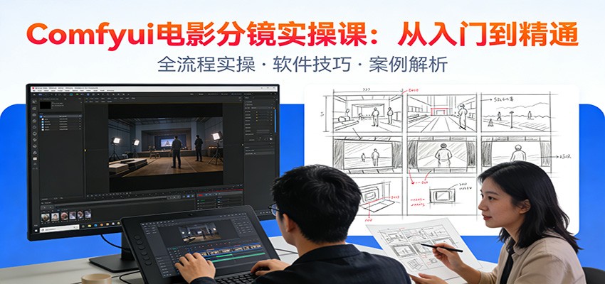 ComfyUI电影分镜实操课：分镜一致性，全流程AI视频制作，零基础也能做专业分镜-淘朋友
