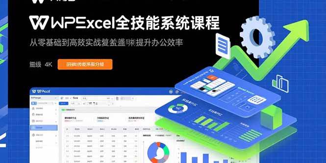 （15873期）WPS Excel全技能系统课程：从零基础到高阶实战全覆盖，全面提升办公效率-淘朋友