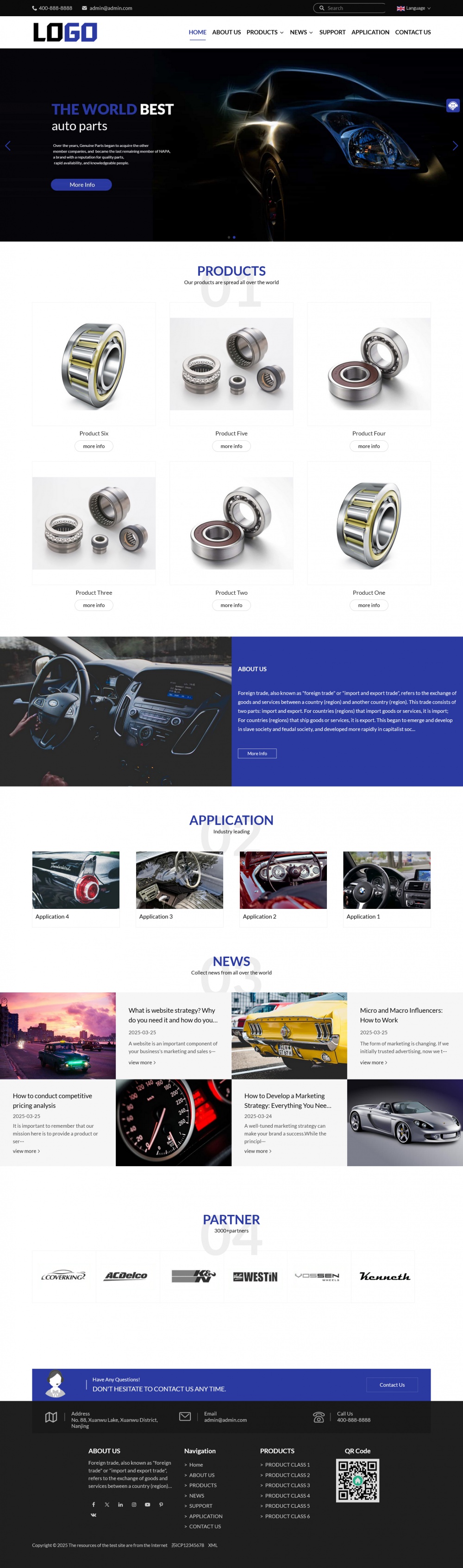 （响应式）中英双语外贸企业网站模板-淘朋友