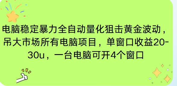 （16737期）电脑EA策略挂机项目单窗口收益20-30u，单电脑可挂5-10个窗口收益稳健4位数-淘朋友