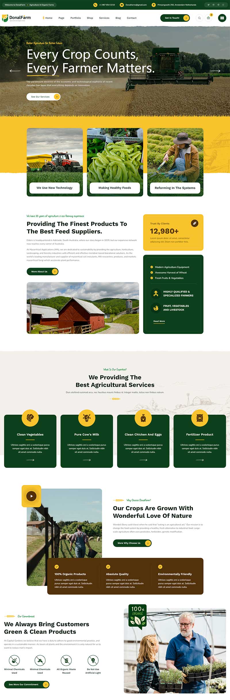 绿色响应式生态农场静态网站模板-淘朋友