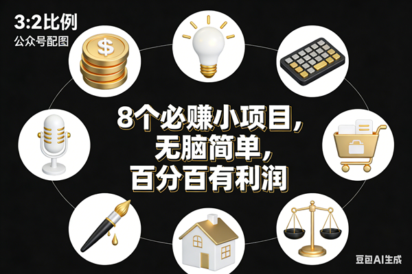 （17101期）8个必赚小项目，无脑简单，百分百有利润，副业首选，日入300+-淘朋友