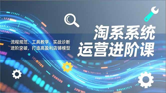 （16927期）淘系系统运营进阶课2.0，流程规范、工具教学、实战诊断，进阶突破，打造高盈利店铺模型-淘朋友