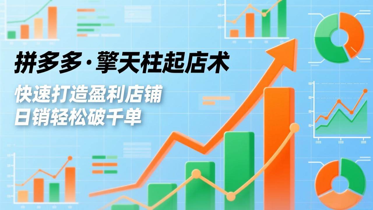 （17149期）拼多多·擎天柱起店术，爆流布局、利润起飞、不断流，快速打造盈利店铺，日销轻松破千单-淘朋友