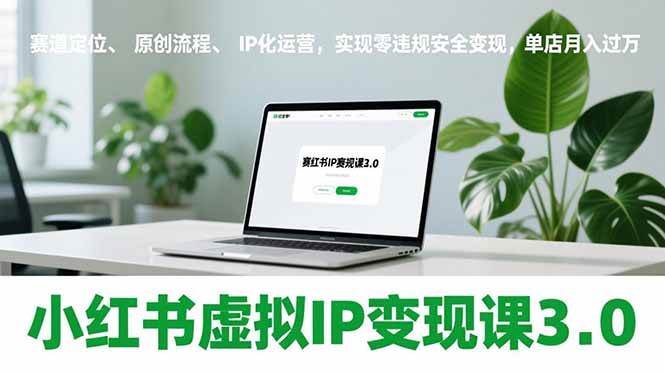 （17029期）小红书虚拟IP变现课3.0，赛道定位、原创流程、IP化运营，实现零违规安全变现，单店月入过万-淘朋友