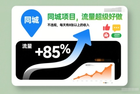同城项目，流量超级好做，不违规，每天有8张以上的收入-淘朋友