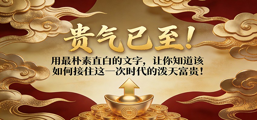 付费文章：贵气已至！用最朴素直白的文字，让你知道该如何接住这一次时代的泼天富贵！-淘朋友