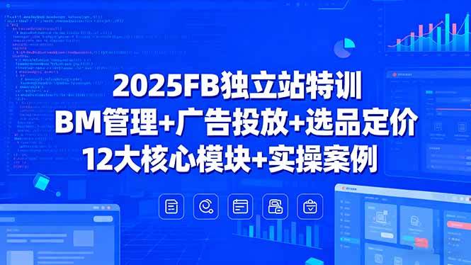 （15962期）2025FB独立站特训，BM管理+广告投放+选品定价，12大核心模块+实操案例-淘朋友