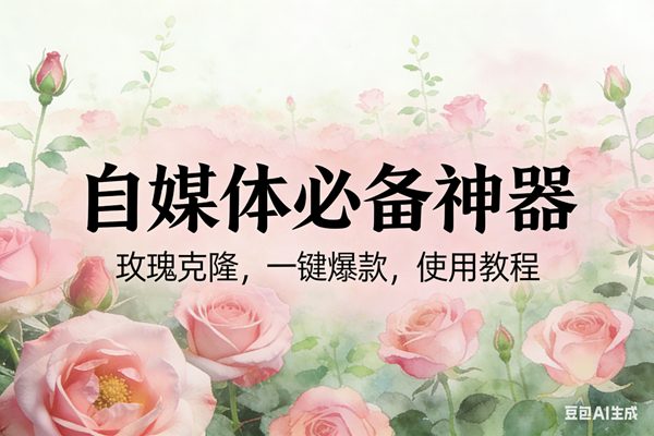 （17115期）玫瑰克隆神器，ai鲁大魔，自媒体必备工具，一键爆款神器，详细教程-淘朋友