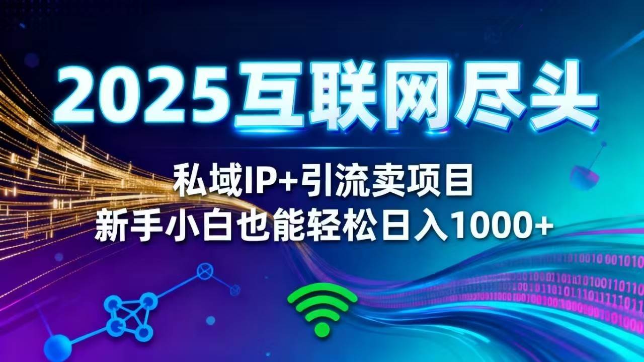 （16485期）2025网创尽头王炸项目！私域 IP + 精准引流，新手小白在家躺赚日入 1000+-淘朋友