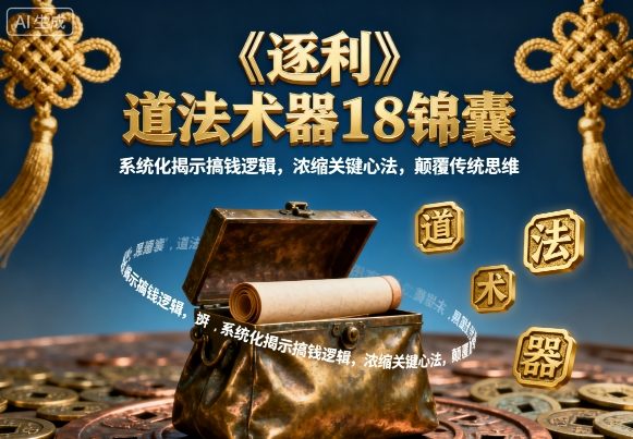 《逐利》道法术器18锦囊,系统化揭示搞钱逻辑,浓缩关键心法,颠覆传统思维(更新)-淘朋友