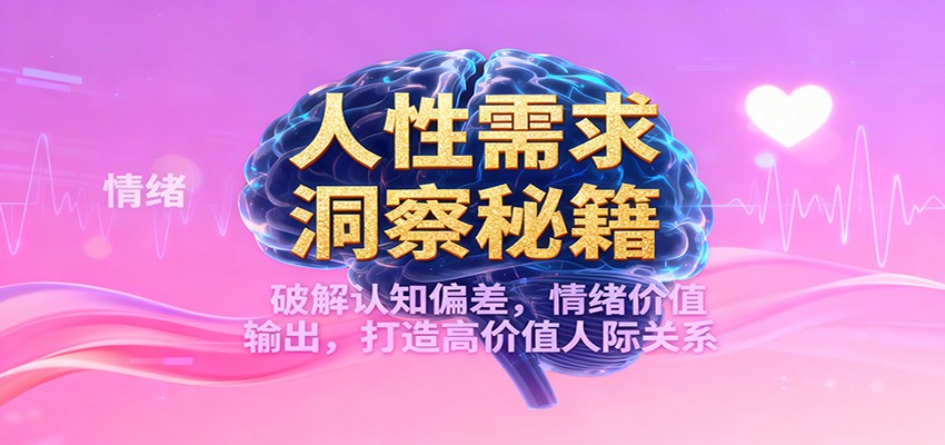 人性需求洞察秘籍，破解认知偏差，情绪价值输出，打造高价值人际关系-淘朋友