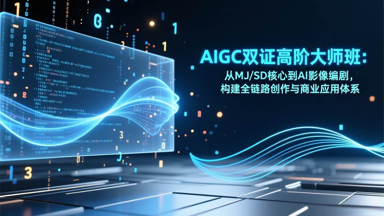 (17198期)AIGC双证高阶大师班:从MJ/SD核心到AI影像编剧,构建全链路创作与商业应用体系 (17198期)AIGC双证高阶大师班:从MJ/SD核心到AI影像编剧,构建全链路创作与商业应用体系
