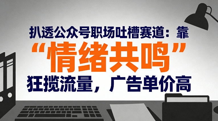 扒透公众号职场吐槽赛道：靠“情绪共鸣”狂揽流量，广告单价高-淘朋友