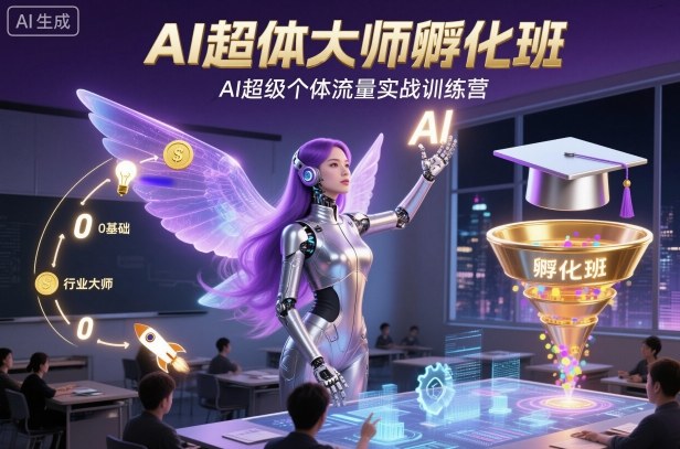 AI超体大师孵化班，AI超级个体流量实战训练营-淘朋友