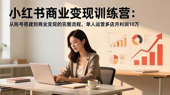 （16698期）小红书商业变现训练营：从账号搭建到商业变现的完整流程，单人运营多店月利润10万-淘朋友
