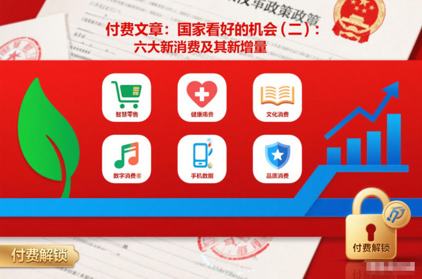 付费文章：国家看好的机会(二)：六大新消费及其新增量 付费文章：国家看好的机会(一):未来最有前景的13个消费赛道-淘朋友