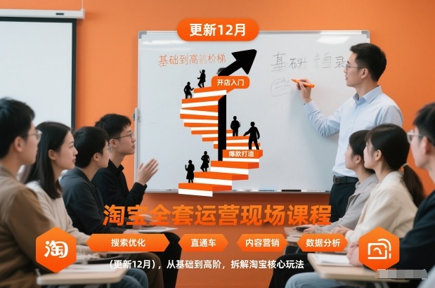 淘宝全套运营现场课程(更新12月),从基础到高阶,拆解淘宝核心玩法-淘朋友