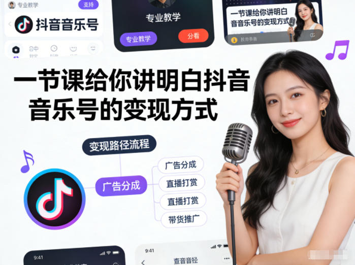 一节课给你讲明白抖音音乐号的变现方式-淘朋友