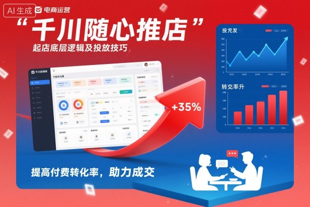 千川随心推起店底层逻辑及投放技巧,提高付费转化率,助力成交 千川随心推起店底层逻辑及投放技巧,提高付费转化率,助力成交