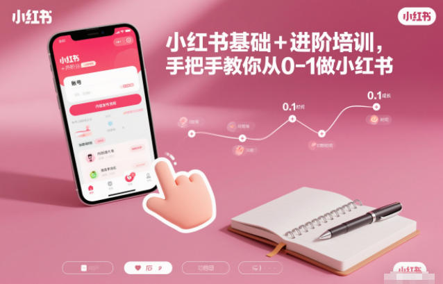 小红书基础+进阶培训，手把手教你从0-1做小红书-淘朋友