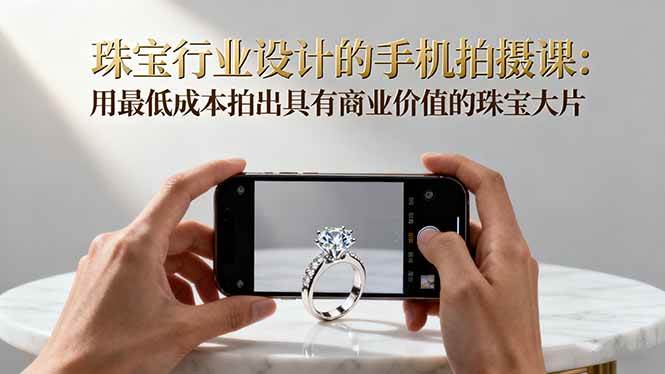 （16385期）珠宝行业设计的手机拍摄课：用最低成本拍出具有商业价值的珠宝大片！-淘朋友