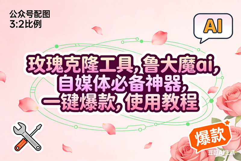 （16859期）玫瑰克隆，鲁大魔ai，自媒体必备神器，一键爆款工具，详细使用教程-淘朋友