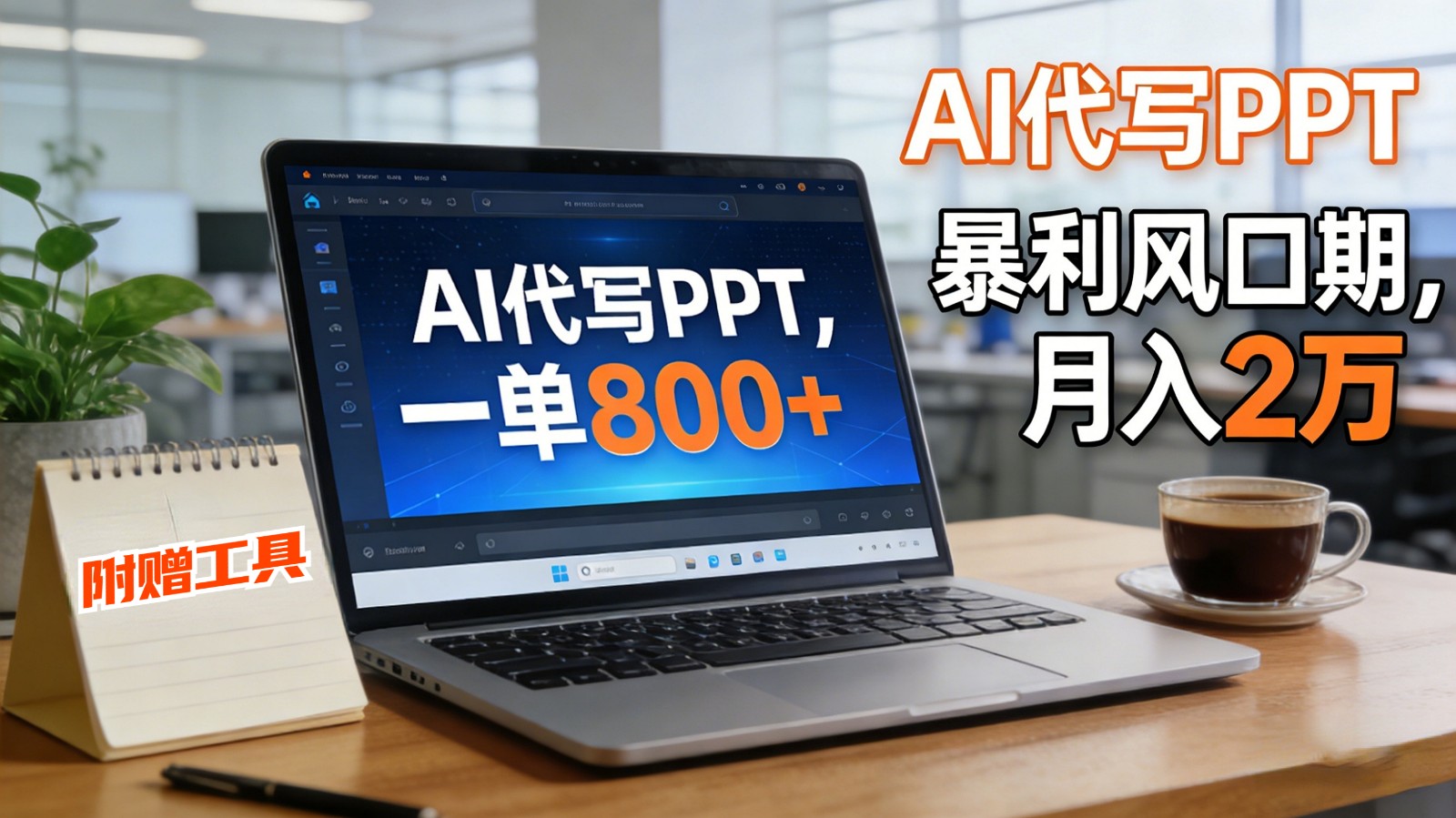AI 代写做 PPT！一单狂赚 800+，风口期月入 2 万（工具 + 提示词直接送）-淘朋友