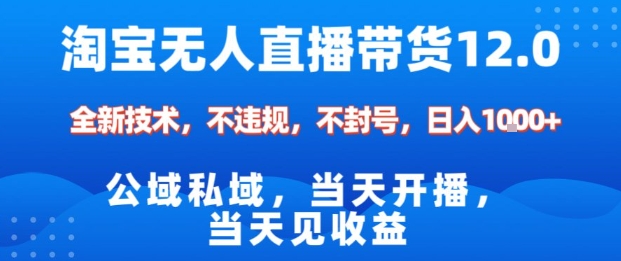 淘宝无人直播12.0，公域私域技术，不封号，不违规布局双十一流量风口，日入1k（独家技术）【揭秘】-淘朋友