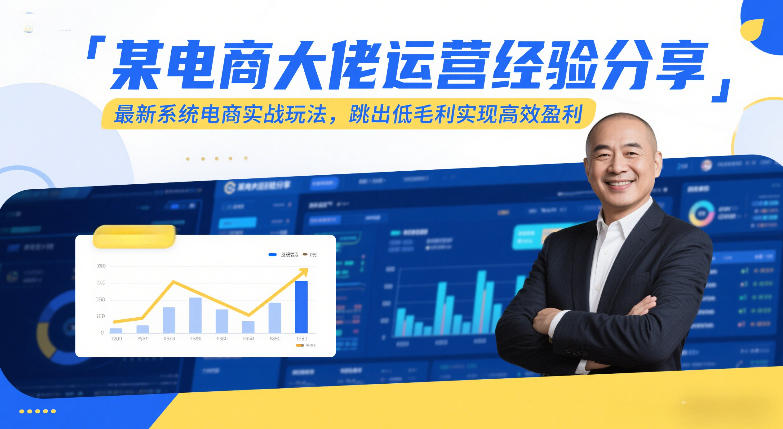 某电商大佬运营经验分享,最新系统电商实战玩法,跳出低毛利实现高效盈利-淘朋友