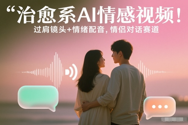 治愈系AI情感视频!过肩镜头+情绪配音,情侣对话赛道-淘朋友