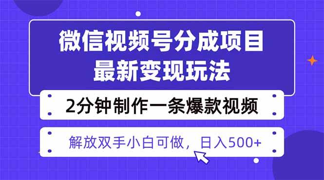 （16246期）视频号分成最新玩法，两天暴力起号变现1500+，爆款视频制作只需要2分钟…-淘朋友