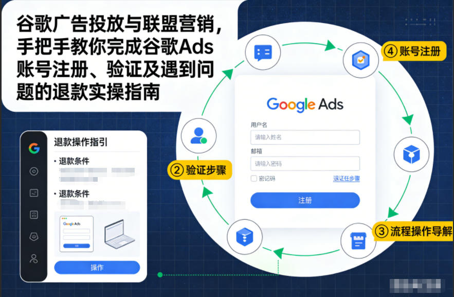 谷歌广告投放与联盟营销，手把手教你完成谷歌Ads账号注册、验证及遇到问题的退款实操指南-淘朋友