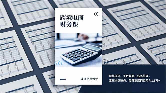 （17036期）跨境电商财务课，核算逻辑、平台规则、账务处理，掌握全盘账务，胜任高薪岗位月入1.5万+-淘朋友