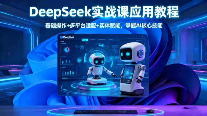 （16391期）DeepSeek实战课应用教程、基础操作+多平台适配+实体赋能，掌握AI核心技能-淘朋友