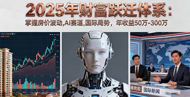 （16217期）2025年财富跃迁体系：掌握房价波动,AI赛道,国际局势，年收益50万-300万-淘朋友