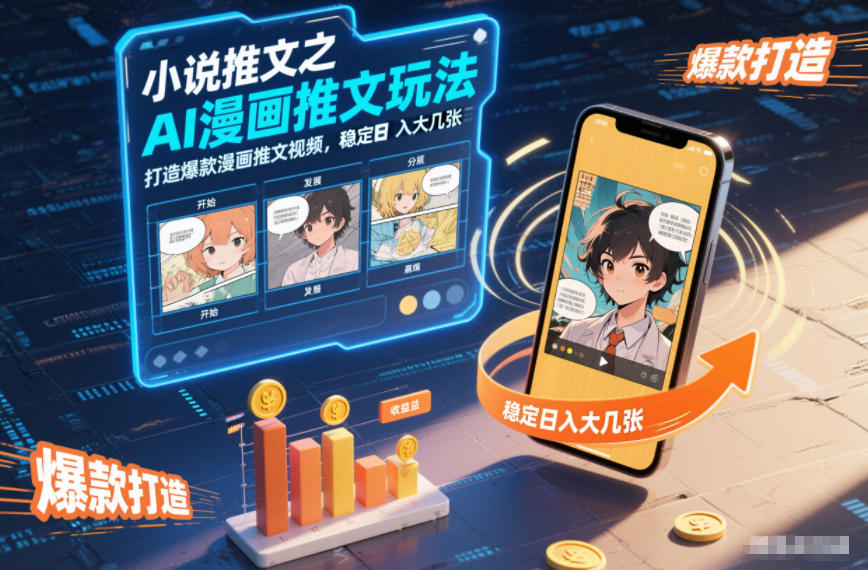 小说推文之AI漫画推文玩法，打造爆款漫画推文视频，稳定日入大几张-淘朋友