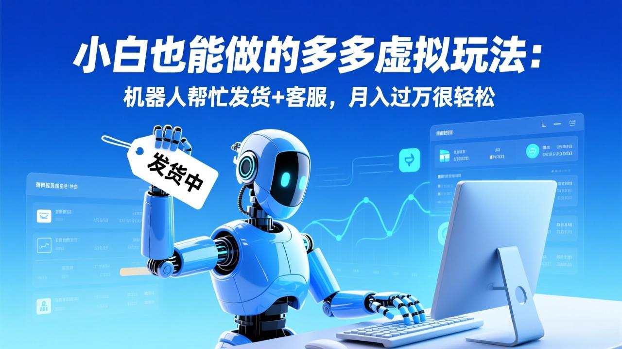 小白也能做的多多虚拟玩法：机器人帮忙发货+客服，月入过万很轻松-淘朋友