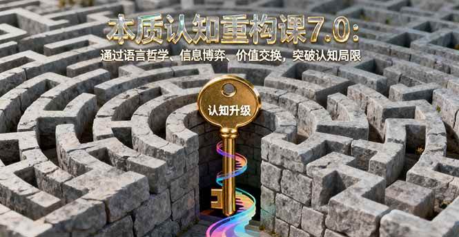 （16218期）本质认知重构课7.0：通过语言哲学、信息博弈、价值交换，突破认知局限-淘朋友
