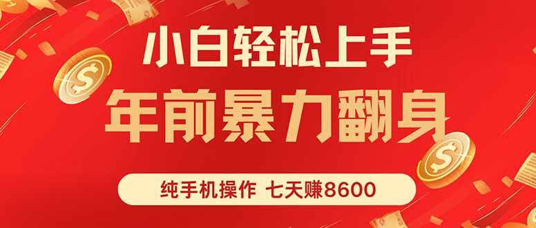 （16080期）七天狂赚8600，小白纯手机操作，日入1000+-淘朋友