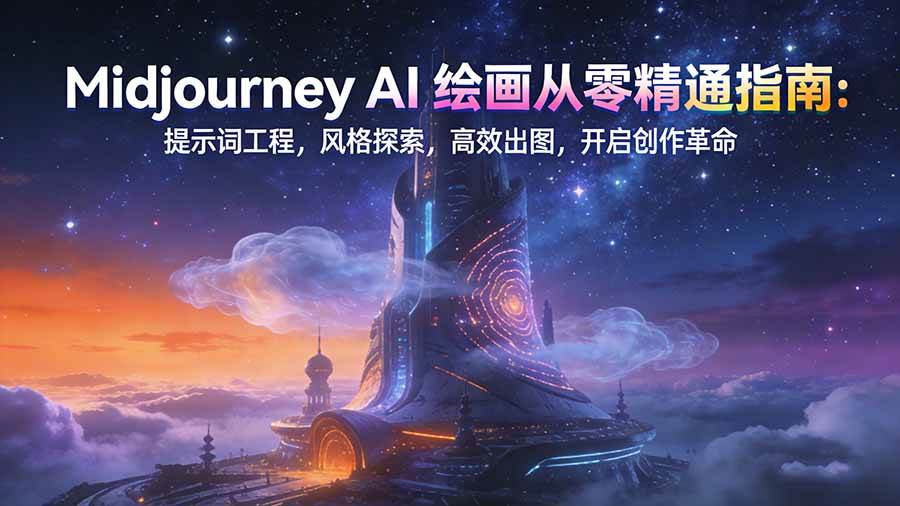 （17118期）Midjourney AI绘画从零精通指南：提示词工程，风格探索，高效出图，开启创作革命-淘朋友
