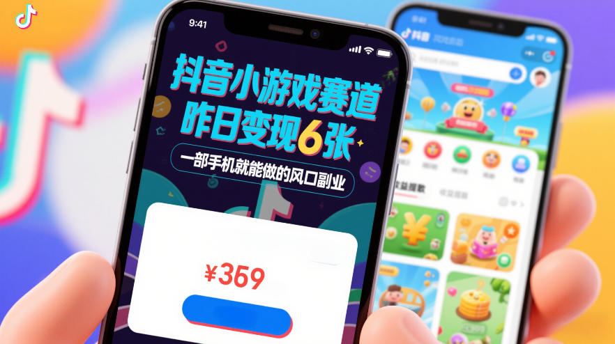 抖音小游戏赛道,昨日变现600+,零基础一部手机就能做的风口副业【揭秘】-淘朋友