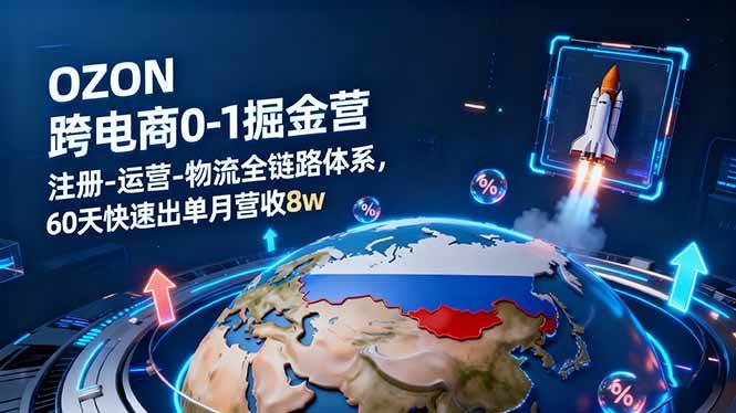 (16277期)OZON跨境电商0-1掘金营:注册-运营-物流全链路体系,60天快速出单月营收8w-淘朋友