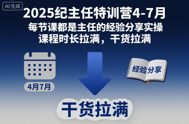 2025纪主任特训营4-7月,每节课都是主任的经验分享实操,课程时长拉满,干货拉满 2025纪主任特训营4-7月,每节课都是主任的经验分享实操,课程时长拉满,干货拉满