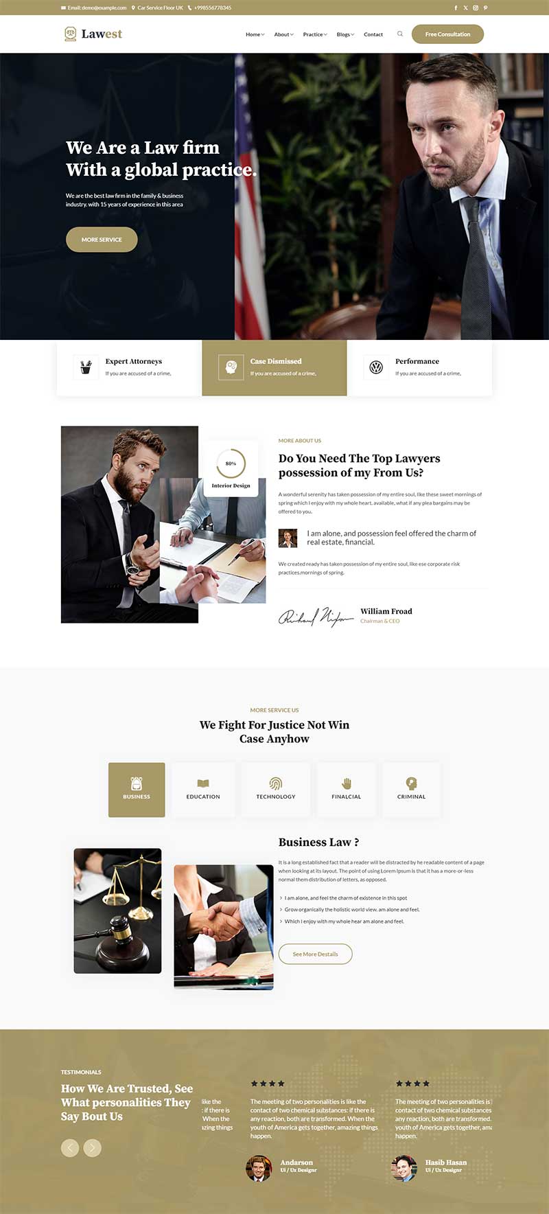 响应式律师事务所静态网页模板-淘朋友