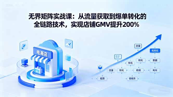 （16104期）无界矩阵实战课：从流量获取到爆单转化的全链路技术，实现店铺GMV提升200%-淘朋友